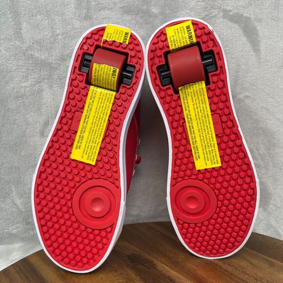 Heelys Youth Size 5 Skate Shoes Red White Canvas Lace Up Pro 20 Low Top HES10456 - Picture 7 of 12